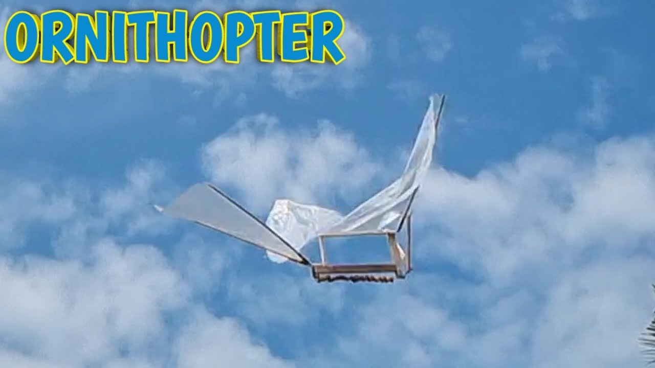 Burung terbang tenaga karet || Rubber powered flying bird, ornithopter