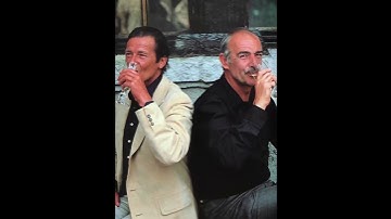 Roger Moore & Sean Connery#Moore #Connery #007 #Bond #1970s #SpyVibes #Icons #Cinema