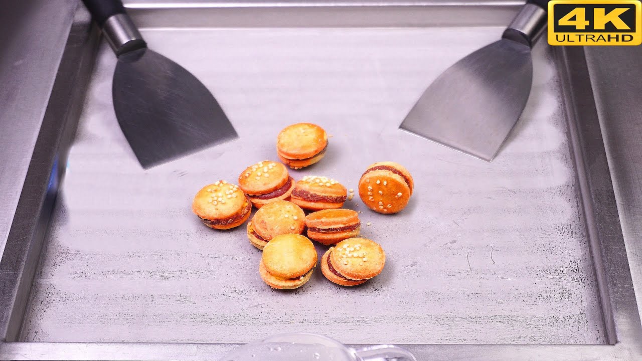 How To Make ( miniature hamburger cookies and ice cream rolls ) Oddly ...