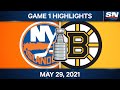 NHL Game Highlights | Islanders vs. Bruins, Game 1 – May 29, 2021