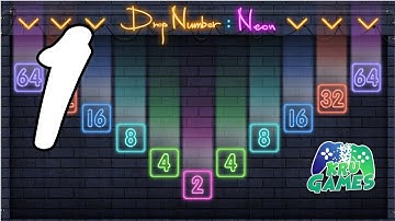 Drop Number : Neon 2048 Gameplay Walkthrough #1 (Android, IOS)