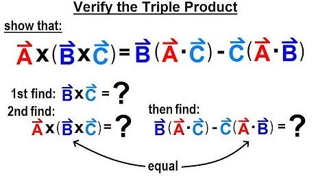 Physics Ch 67.1 Advanced E&M: Review Vectors (8 of 55) Verify the Vector Triple Product