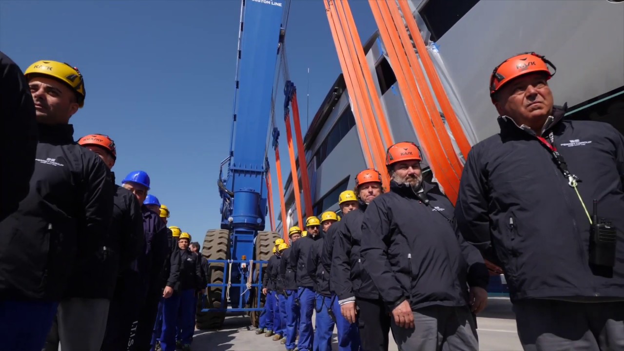 Launch of 50m superyacht RACE   Riva Yacht