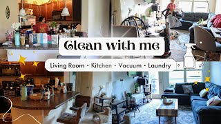 CLEAN WITH ME ASMR! Deep Cleaning (Living Room, Kitchen, Laundry, Vacuum) Cleaning Motivation 2022