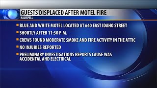 Crews knock down fire at Kalispell motel Friday