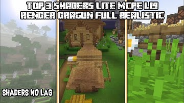 TOP SHADERS IN MINECRAFT PE SUPPORT 1.19 RENDERDRAGON LITE VERSION, REALISTIC - NO LAG | MCPE 1.19