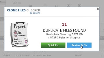 Using Review & Fix Feature of Clone Files Checker