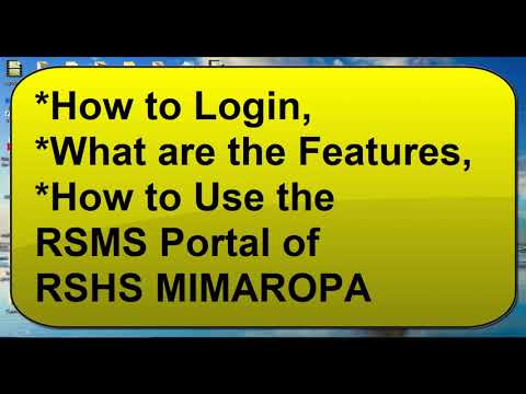 RSHS Student Portal how to use?