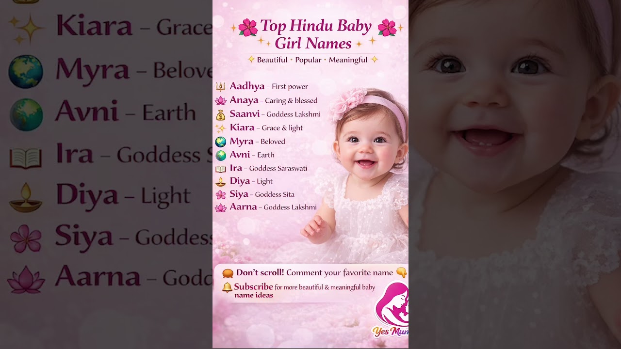 Top Hindu Baby Girl Names Parents Are Loving 💝 