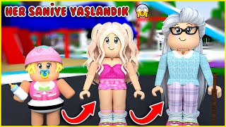 ÖNCE BEBEK OLDUK SONRA HER SANİYE YAŞLANDIK 😂 YAŞLANMA OYUNU 😱 | ROBLOX Every Second You Get Older