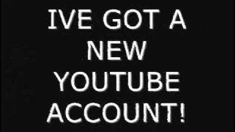 NEW YOUTUBE ACCOUNT