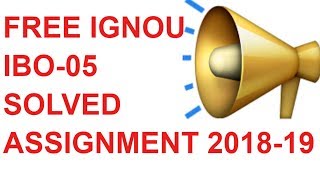 FREE IGNOU IBO-05 SOLVED ASSIGNMENT 2018-19 screenshot 5