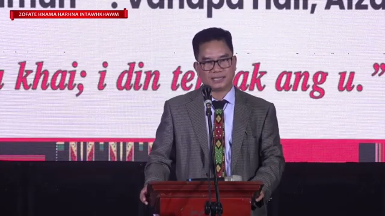 Pu Jeff Akai Haokip Speech on Zofate hnama harhna intawhkhawm - Vanapa Hall, Aizawl