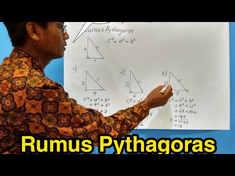 Rumus Pythagoras || Menghitung Sisi Miring Segitiga Siku-siku ||