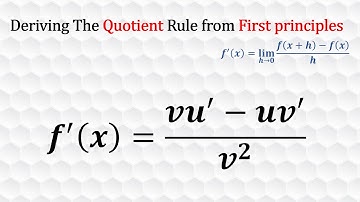 Deriving the Quotient Rule from first principles