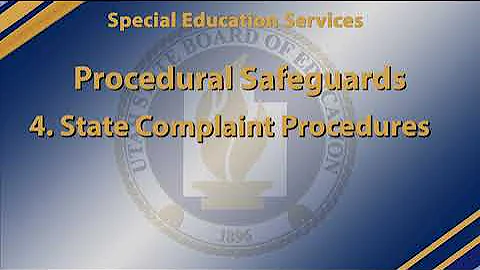 4  State Complaint Procedures