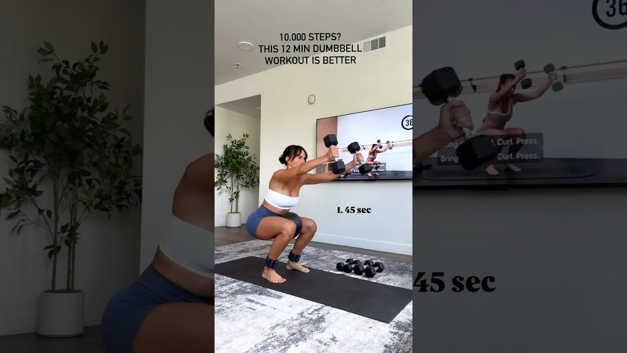 12 mins. Dumbbells. Surprisingly great results. #quickworkout #dumbbellworkout #womenworkout