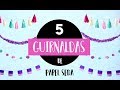 Como hacer Guirnaldas con papel seda 😱 - 5 DIY ideas fáciles para fiestas 🎊 | Party pop DIY!🎉|