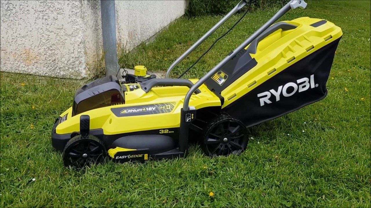 Test Tondeuse sur batterie 18v Ryobi one+ ( RLM18x33