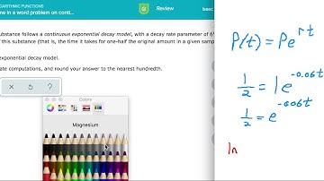 Finding the rate or time in a word problem on continuous exponential growth or decay  1