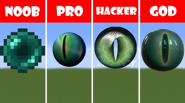 Pixel Art (NOOB vs PRO vs HACKER vs GOD) Eye Of Ender in Minecraft
