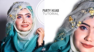 Most Requested Hijab Tutorial for wedding/ Parties || Sanji Da 💙