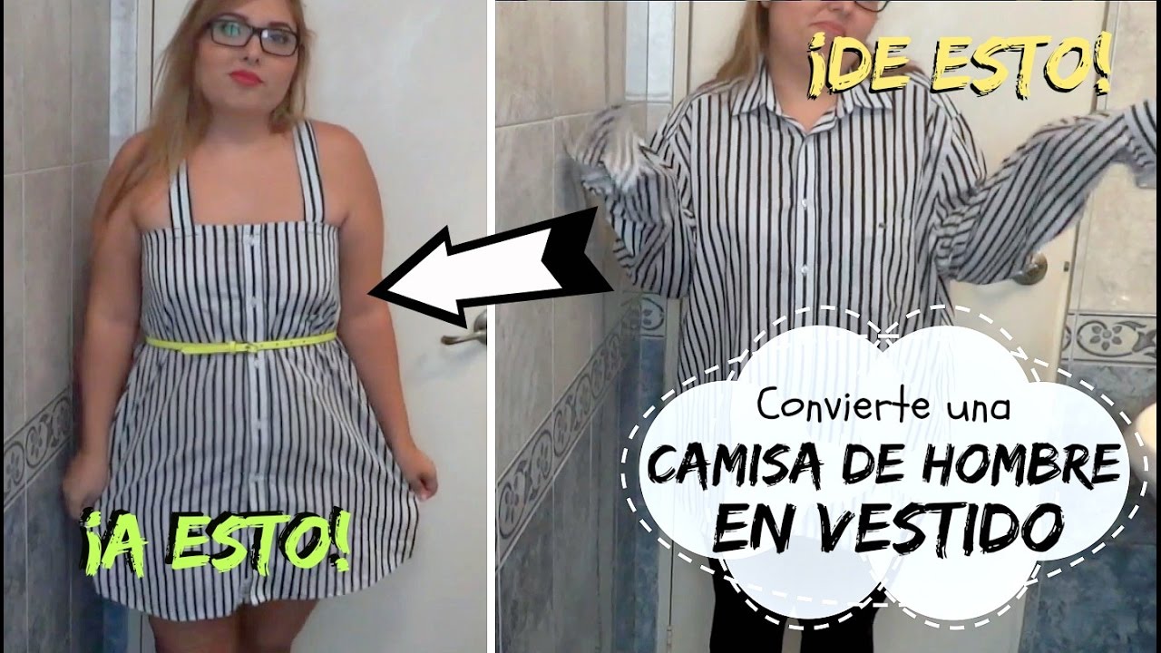 Haz un vestido desde una camisa de hombre (DIY) - Cose tu propia ropa FÁCIL  - YouTube