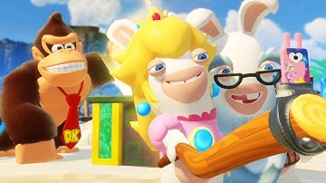 Mario + Rabbids Donkey Kong Adventure - 100% Walkthrough Part 17 Gameplay - Banana Lagoon Challenges