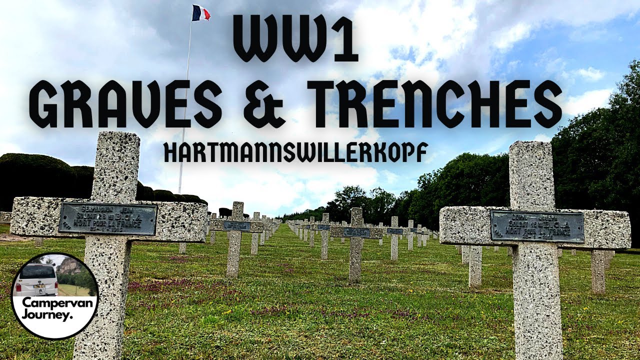 WW1 Graves and Trenches - Visit to Hartmannswillerkopf War Memorial and Cemetery in Alsace - France