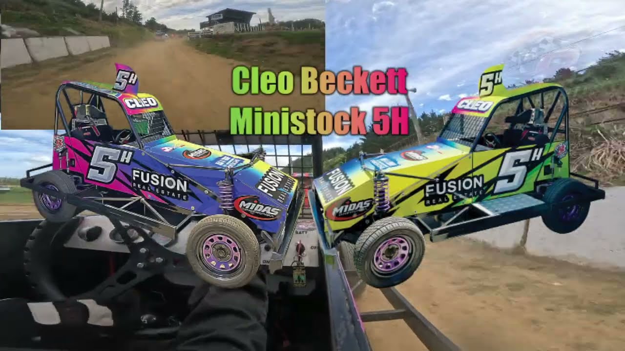 Beckett Racing Cleo Beckett Ministock 5h Race 3 Whangarei Speedway New Year RaceMeet 17.1.2026
