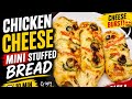 Chicken Cheese Mini Stuffed Bread 😍 | Crispy Outside, Juicy Inside | Easy Snack Recipe