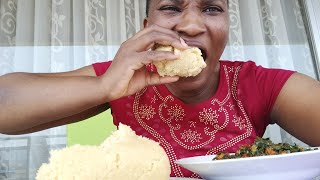 African Food Ugali And kales /Sukuma wiki