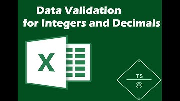 Data Validation for Integers and Decimals Ms Excel