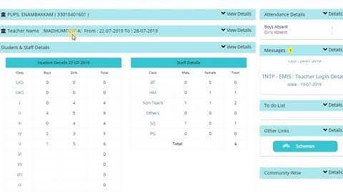 EMIS- Noon meal, Note and Textbook intend and Distribution entry