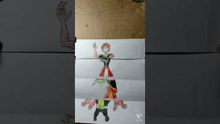 Paper fold drawing #shorts #viral #viralshorts #trending #drawing #art #ben10