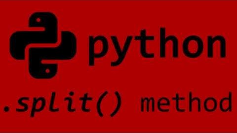 Python split() string method