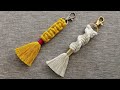 DIY como hacer LLAVEROS en MACRAMÉ  muy FÁCIL | DIY Macrame Keychains