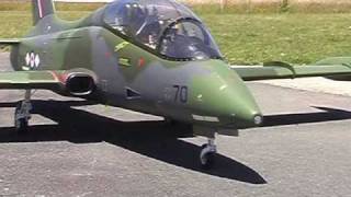 Turbine powered RC Aermacchi model airplane