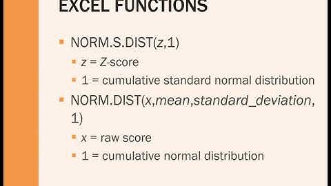 Excel: Revised Z-score and percentiles