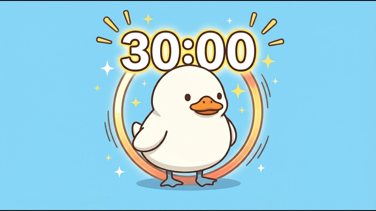 30 Minute Timer 🦆 Study Timer for Classroom Focus Soft Music - YouTube