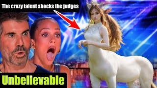 The crazy talent shocks the judges with half human half horse wins the Golden Buzzer | AGT 2024