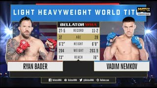 видео: Вадим Немков - Райан Бейдер / Vadim Nemkov VS Ryan Bader (FULL FIGHT) картинка: Вадим Немков - Райан Бейдер / Vadim Nemkov VS Ryan Bader (FULL FIGHT)
