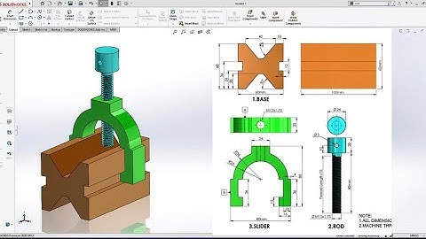 Solidworks Assembly tutorial pipe vice