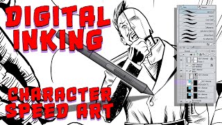 Digital Inking Comics | Character Figure Speed Art | Clip Studio Paint