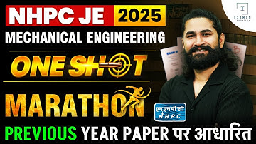 NHPC JE Mechanical Marathon | NHPC JE Mechanical Engineering One Shot PYQ #2 | Shivam Sir