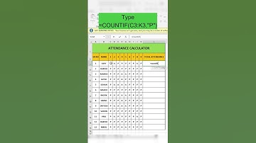 Master Attendance Tracking with Excel Count if Formula