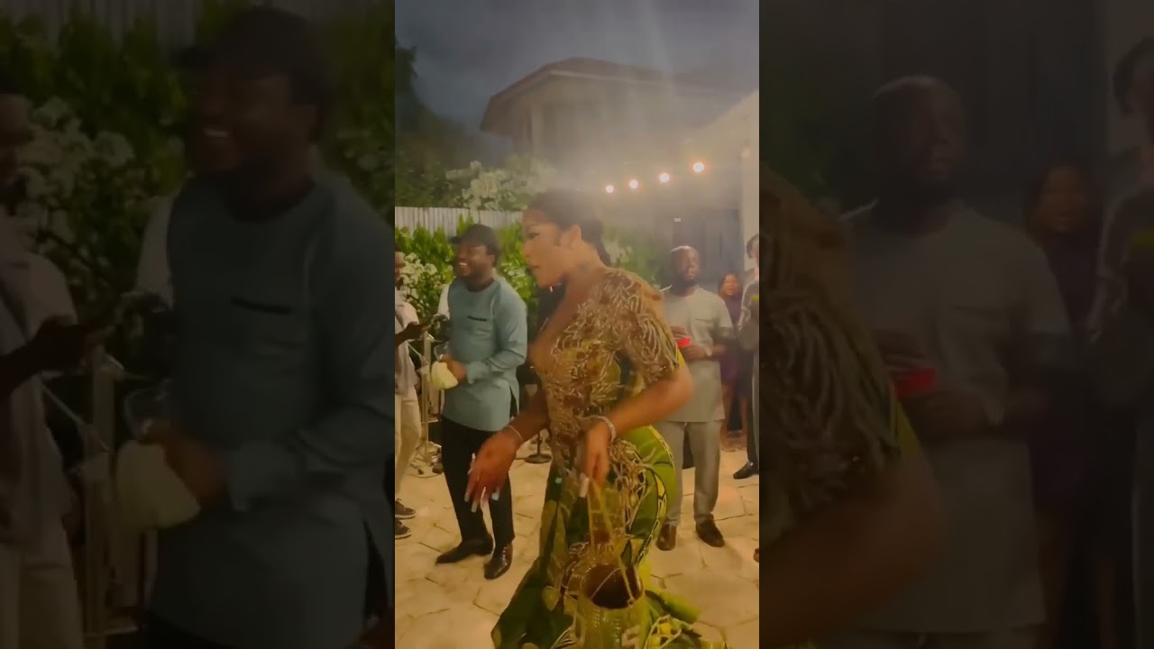 stefflondon dancing in beautiful Ankara dress 