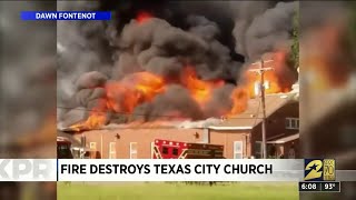 Fire destroys Texas City church