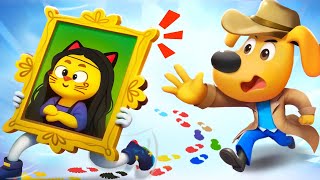 The Masterpiece is Gone, Sheriff! | Police Chase | Kids Cartoon | Sheriff Labrador | BabyBus