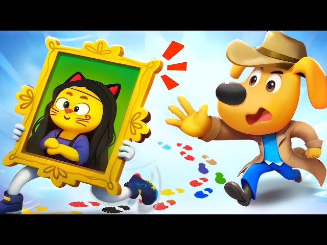 The Masterpiece is Gone, Sheriff! | Police Chase | Kids Cartoon | Sheriff Labrador | BabyBus class=